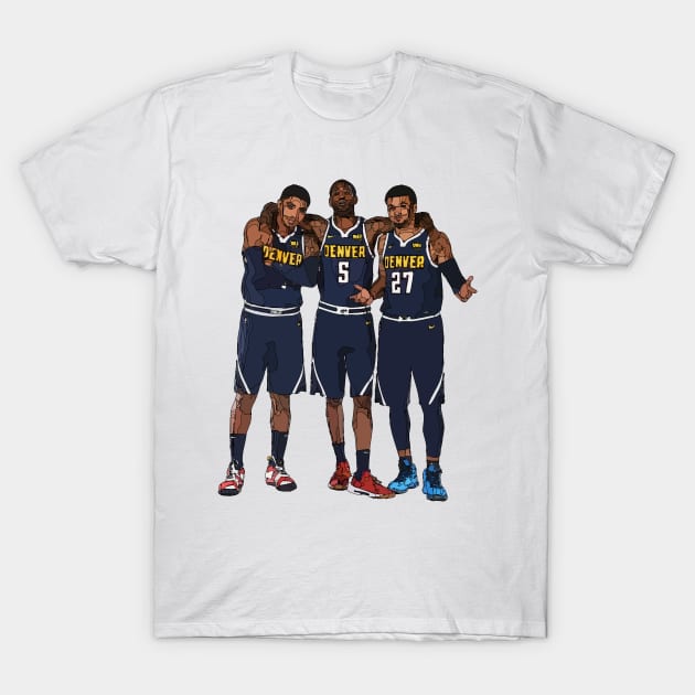 Denver Nuggets Trio T-Shirt by Playful Creatives